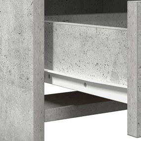 2 darabos öltöztetőasztal szett LED világítással, Beton szürke, Összeszerelt fa