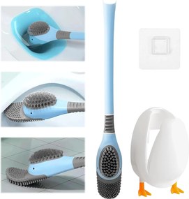 Szilikon Wc kefe szett falra szerelhető és álló tartóval