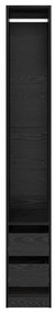 Ruhásszekrény polcokkal Musta tammi 30 x 50 x 200 cm Faanyag