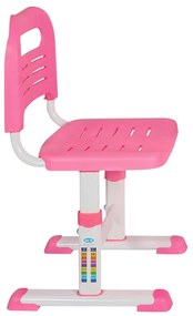 Állítható magasságú, többfunkciós, gyerek íróasztal-rózsaszín