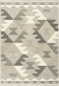 160x230 cm Kétszintes Szőnyeg Shaggy Azték Szürke