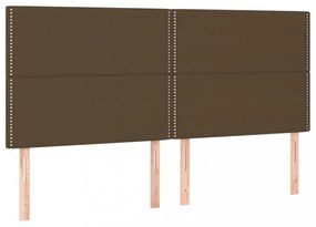 4 db sötétbarna szövet fejtámla 100x5x78/88 cm