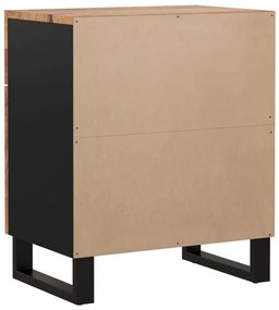 tömör akácfa és szerelt fa éjjeliszekrény 50 x 33 x 60 cm