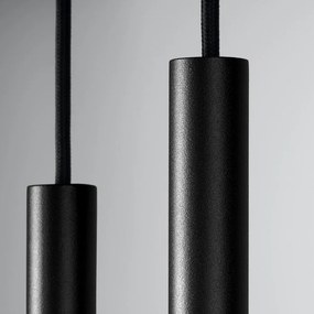 Fekete fém függőlámpa ø 15 cm Fideus – Sollux