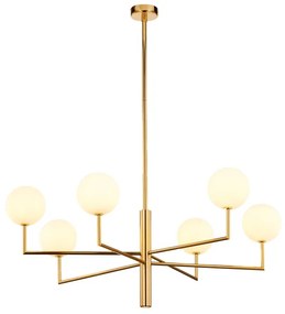 Jupiter 1930 - Csillár rúdon FEME 6xG9/40W/230V sárgaréz