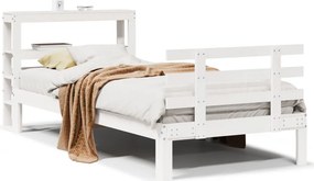 vidaXL fehér ágykeret fejtámlával matrac nélkül 90x200 cm