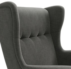 Uszak Mini fotel, fonott, fekete