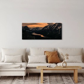 Egy tó képe a hegyek között (120x50 cm)