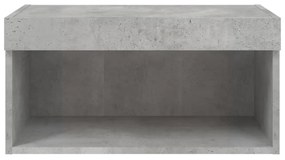 betonszürke TV-szekrény LED-világítással 60 x 30 x 30 cm