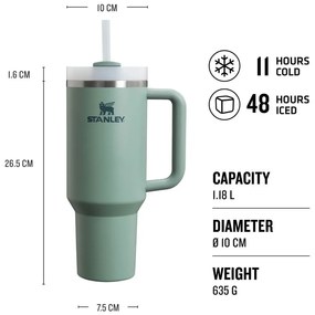 Zöld termosz 1,18 l Quencher H2.O FlowState – Stanley