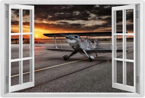 Poszterek 60x40 Repülőgép naplemente