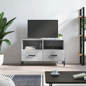 Betonszürke szerelt fa TV-szekrény 80 x 36 x 50 cm