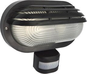 ORIKO érzékelős kültéri fali lámpa 1xE27/15W/230V IP54 fekete