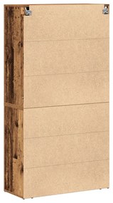 Magas szekrény Régi fa 80x33x150 cm Mérnökelt fa