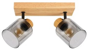 Brilagi - HYGGE spotlámpa 2xE14/15W/230V kaucsukfa/füstszínű