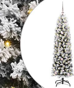 vidaXL Mű karácsonyfa 150 LED-del Zöld 150 cm PVC, acél és műanyag