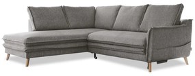 Szürke kinyitható sarokkanapé (bal oldali) Charming Charlie – Miuform