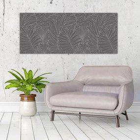 Kép - Szürke pálmalevelek (120x50 cm)
