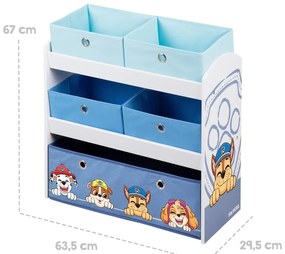 Játéktároló doboz 63.5x29.5x67 cm Paw Patrol – Roba