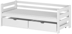 Gyerekágy 90 x 200 cm Erin (ágyráccsal és tárolóhellyel) (fehér). 1012941