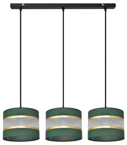Csillár zsinóron HELEN 3xE27/15W/230V zöld/arany