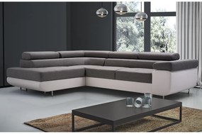 ALFA sarok kanapéágy, 273x70/85x203, sioux 1115/lux 23, bal sarok