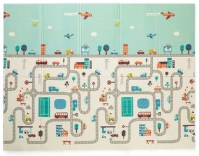 PETITE&MARS - Összecsukható játékszőnyeg CAMPY ELEPHANT&CITY