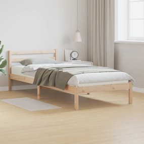 Ágykeret Fejvázzal 90x220 cm Tömör Fenyőfából