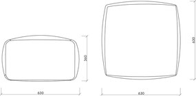 Kék gyapjú puff Keno – noo.ma