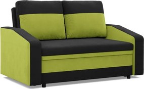 Hewlet kanapé, szövet anyag, fekete - zöld