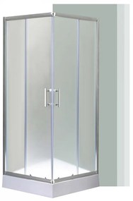 Spirit Matt 80x80x194 cm-es szögletes zuhanykabin, erősített akril zuhanytálcával