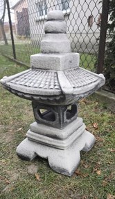 Beton figura Pagoda kerti figurák Lámpa dekoráció japán torony52cm