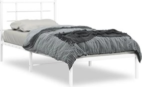 vidaXL fehér fém ágykeret fejtámlával 90x200 cm