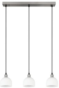 Fehér-ezüstszínű függőlámpa üveg búrával Molly – Trio