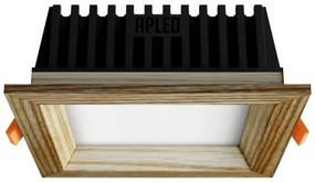APLED - LED Lámpa SQUARE WOODLINE LED/6W/230V 4000K 12x12 cm kőris tömör fa