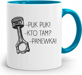 Bögre Kék Mechanika Kopogtató Ki Ott Panel nyomott mintával