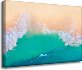 Vászonkép Hullámok Vízpart Homok 70x50 cm Ideális ajándék