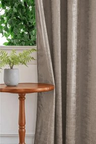 Sötétítő függöny LOOM VELVET 140x250 cm, bézs-barna Felfüggesztés: Fém gyűrűk