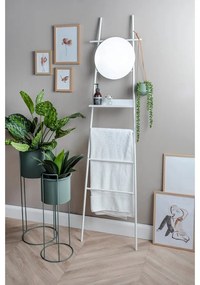 Glint fehér dekoratív létra tükörrel - Leitmotiv