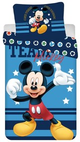 Egyszemélyes pamut gyerek ágyneműhuzat 140x200 cm Mickey Team – Jerry Fabrics