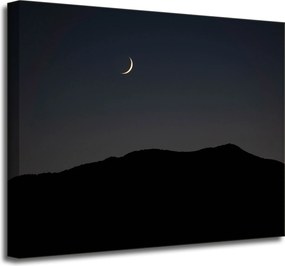 Vászonkép Természet Éjszaka Sötétség Hold Hegyek 50x40