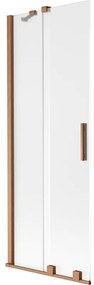 Mexen Velar, 2 szárnyas eltolható kádparaván 70 x 150 cm, 8 mm-es mattüveg, rézmatt, 896-070-000-31-65