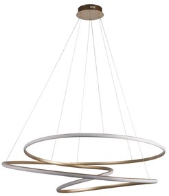 Endon 97645 - LED fényerőszabályozható csillár sodronyon TWIRL LED/131W/230V 3000K arany