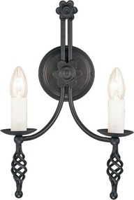 Elstead Lighting BELFRY BY2-BLACK Fali lámpa 2x60W/E14