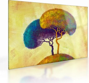 Kép - Fák a hegyen (üvegen) (70x50 cm)