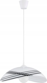 Függő lámpa Bratek Fekete-fehér aszimmetrikus csíkos kalap étkezőbe