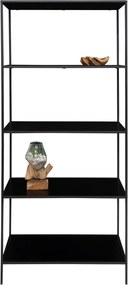 Fekete fém könyvespolc 80x170x36 cm Vita – House Nordic