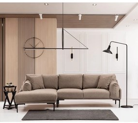 Leo bézs sarokkanapé, bal oldali - Artie