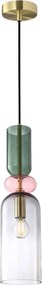 ITALUX PND-37462D-MC-GD MANSO Modern Függesztett Lámpa Piros, Kék, Arany E14 IP20