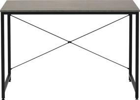 Íróasztal, beton/fekete, 120x60 cm, MELLORA